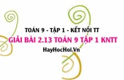 Bài 2.13 Toán 9 tập 1 SGK Kết nối tri thức